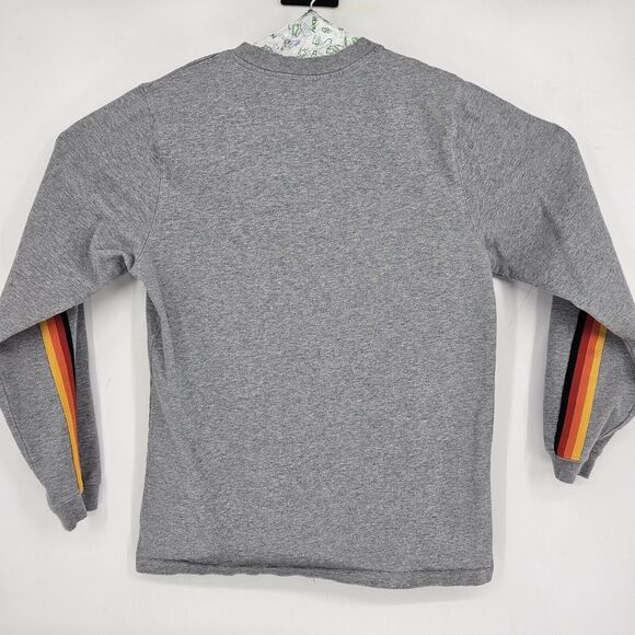 Ninth Hall Shirt Mens Medium Sweater Crewneck Long Sleeve Tee Gray Striped - Picture 3 of 9